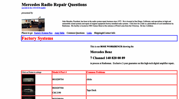 mercedesradiorepair.com