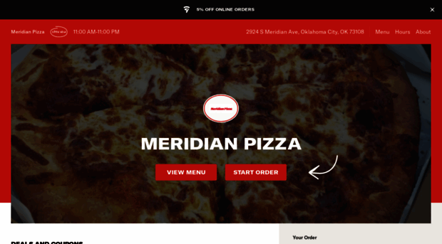 meridianpizzamenu.com