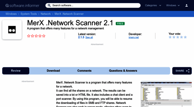 merx-network-scanner.software.informer.com