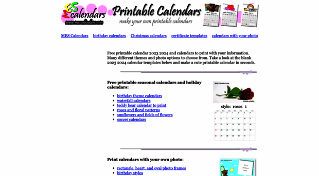 mescalendars.com