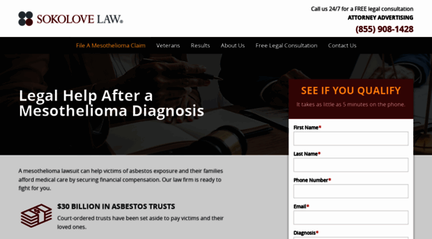 mesothelioma.sokolovelaw.com