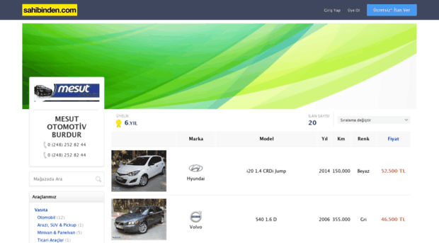 mesutotomotivburdur.sahibinden.com