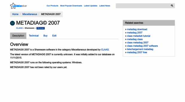 metadiag-2007.updatestar.com