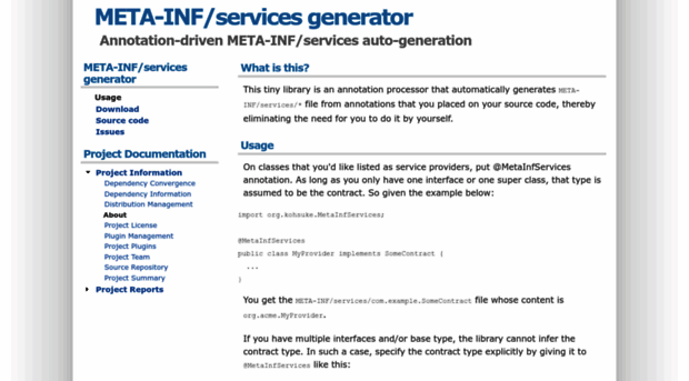 metainf-services.kohsuke.org