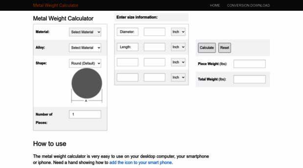 metalweightcalculator.com