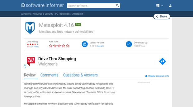 metasploit.software.informer.com