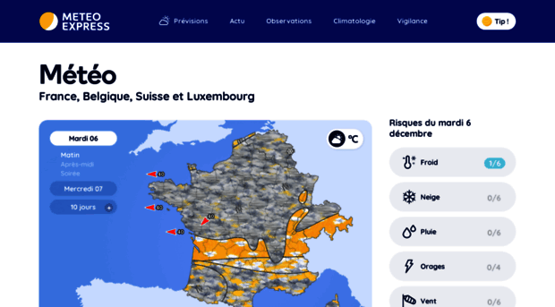 Prévisions Météo France à 10 jours - Météo Express