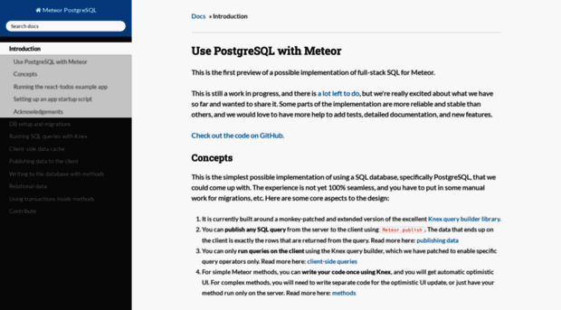 meteor-postgres.readthedocs.org