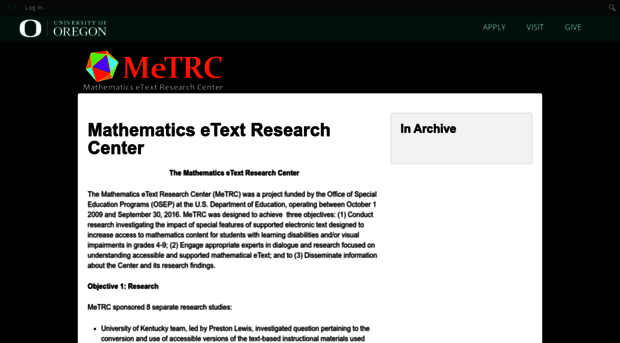 metrc.uoregon.edu