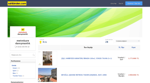 metrekaredanismanlik.sahibinden.com