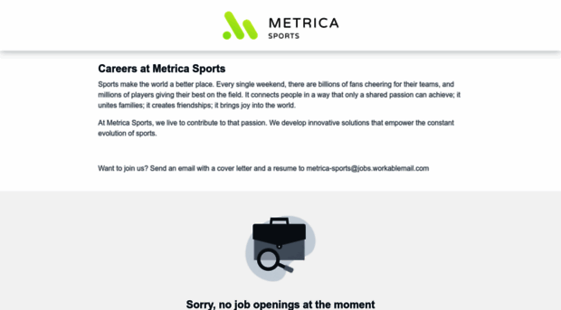 metrica-sports.workable.com