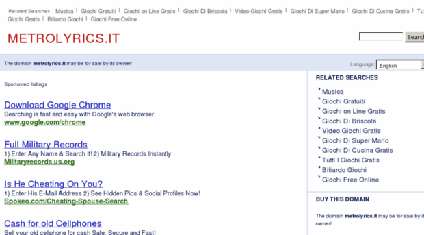 metrolyrics.it