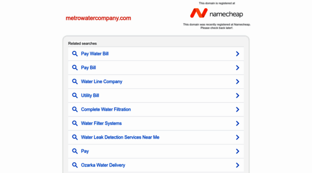 metrowatercompany.com