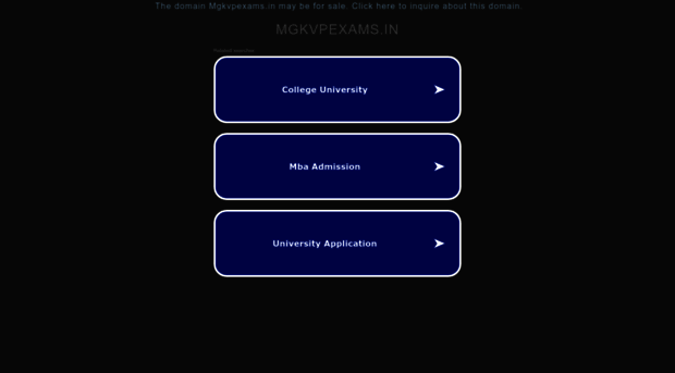 mgkvpexams.in