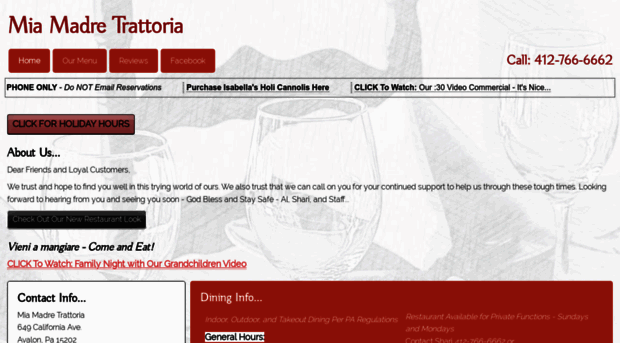 miamadretrattoria.com