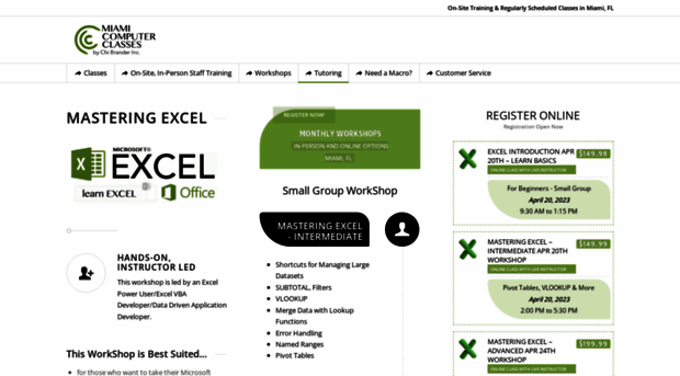 miamiexcelclasses.com