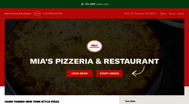 miaspizzeriarestaurant.com