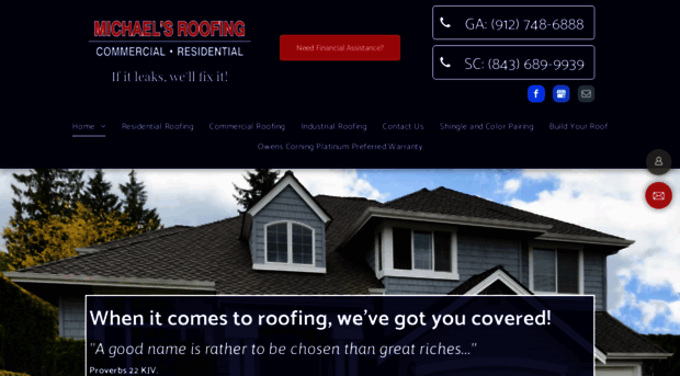 michaelsroofingsavannah.com