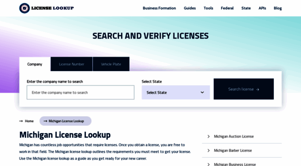 michigan.licensesearch.org