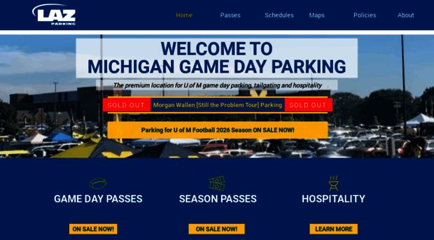 michigangamedayparking.com