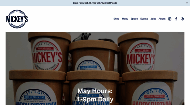 mickeys-icecream.com