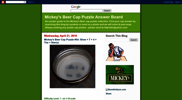 mickeysbeercappuzzles.blogspot.com