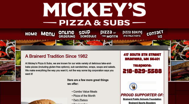 mickeyspizza.com