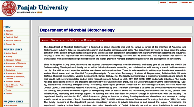 microbialbiotechnology.puchd.ac.in