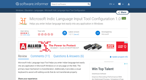 microsoft-indic-language-input-tool-conf.software.informer.com