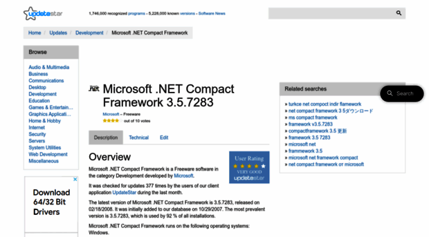 microsoft-net-compact-framework.updatestar.com