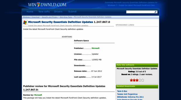microsoft-security-essentials-definition-updates.win7dwnld.com