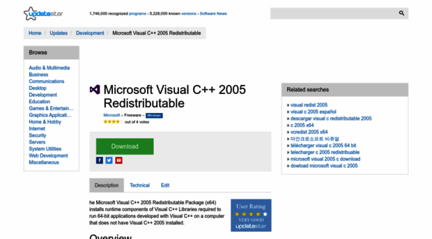 microsoft-visual-c-2005-redistributable.updatestar.com