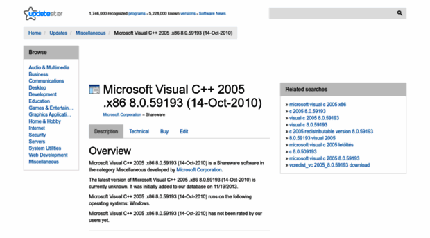 microsoft-visual-c-2005-x86-8-0-59193-14-oct-2010.updatestar.com