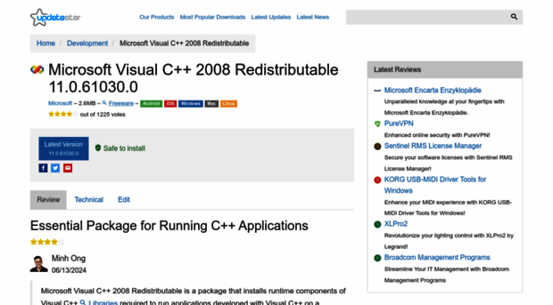 microsoft-visual-c-2008-redistributable.updatestar.com