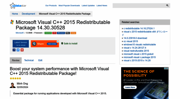 microsoft-visual-c-2015-redistributable-package.updatestar.com