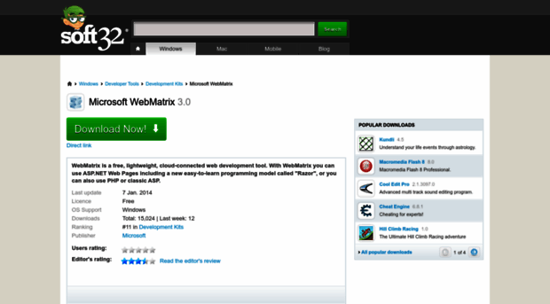 microsoft-webmatrix.soft32.com