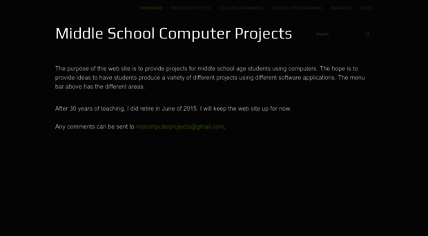 middleschoolcomputerprojects.org
