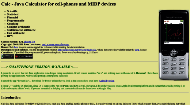 midp-calc.sourceforge.net