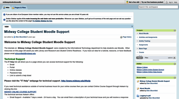 midwaystudentmoodle.pbworks.com