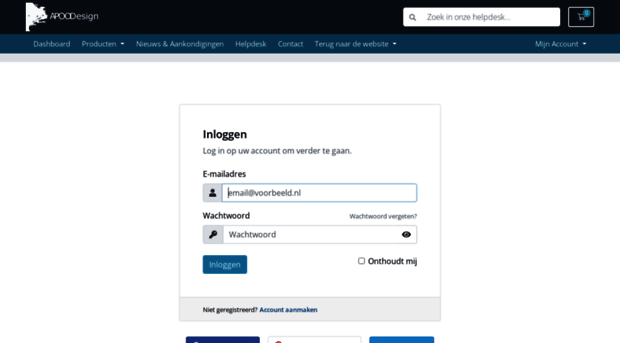 mijnaccount.apoodesign.nl