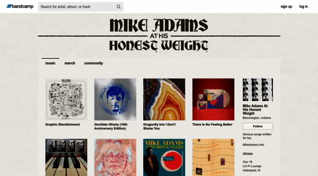 mikeadamsathishonestweight.bandcamp.com