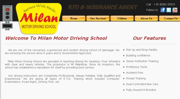 milanmotordrivingschool.com