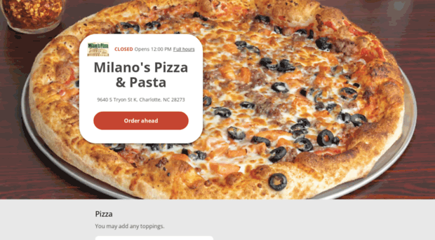 milanospizzaofcharlotte.com