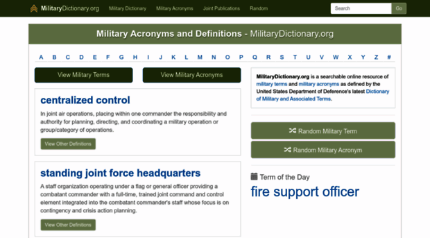 militarydictionary.org