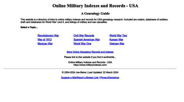 militaryindexes.com
