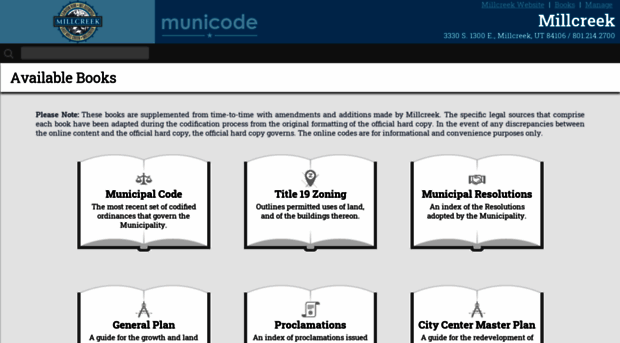 millcreek.municipalcodeonline.com