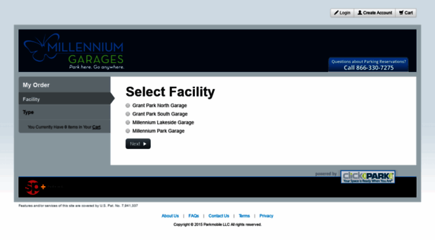 millenniumgarages.clickandpark.com