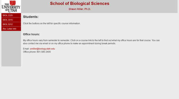 miller.biology.utah.edu