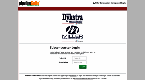 millerconstructionmanagement.pipelinesuite.com