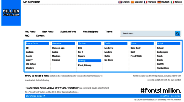 millionfonts.com